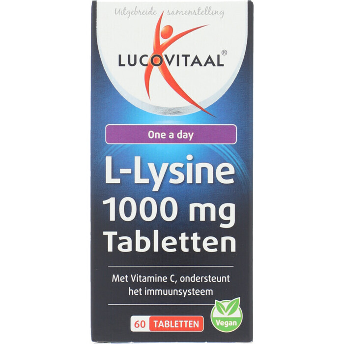 Lucovitaal L-Lysine 1000 mg tabletten (60 × 1.58g)