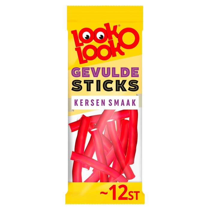 Look-O-Look Gevulde Sticks Kersen Smaak 115 g (Zak, 115g)