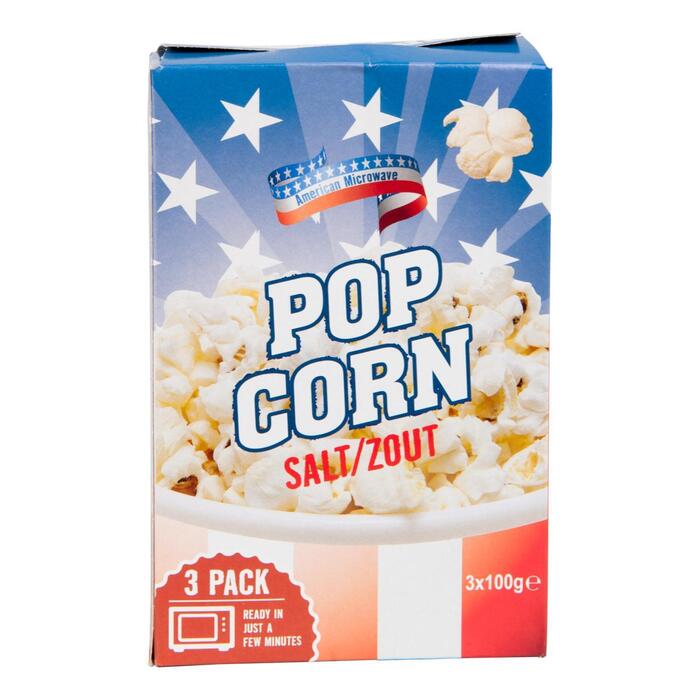 Magnetronpopcorn Zout (doos, 300g)