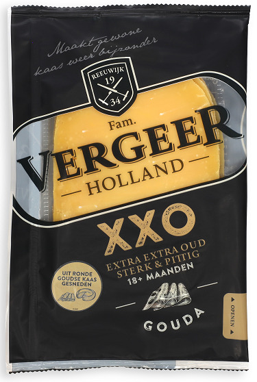 Vergeer Holland Kaas 48+ Plakken Gouda Klappack 175g (150g)