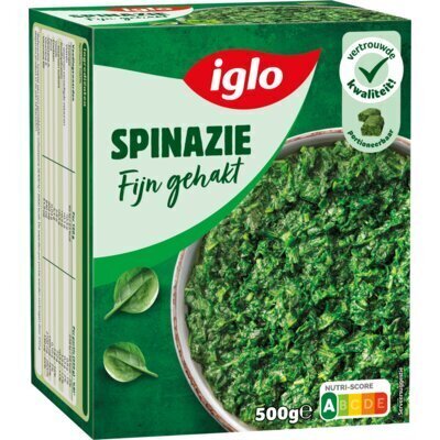 Iglo Spinazie fijn gehakt (Doos, 500g)