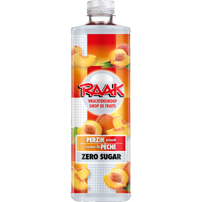 Limonadesiroop perzik zero (0.75L)