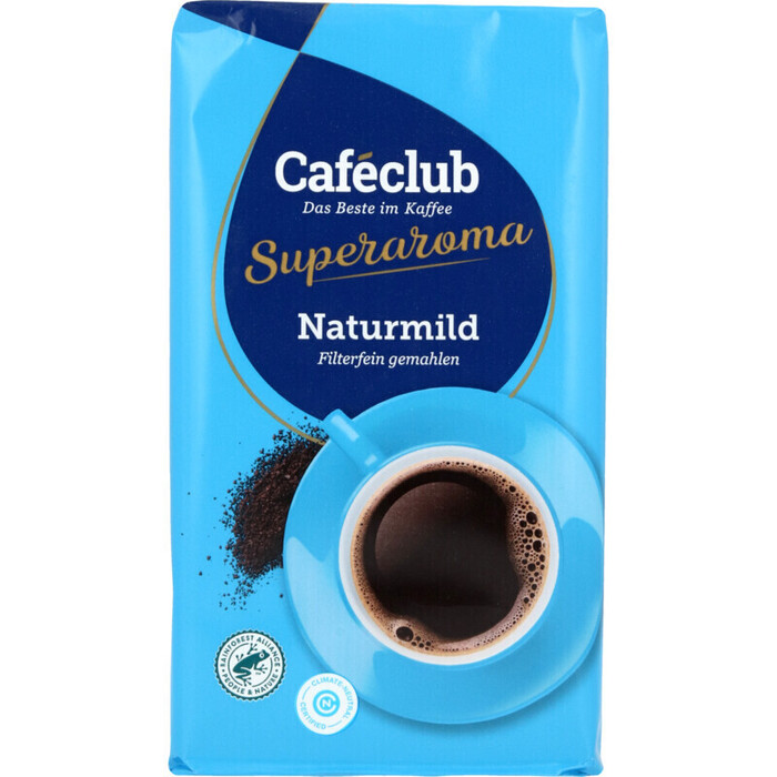 Caféclub Kaffee filterfein gemahlen naturmild (500g)