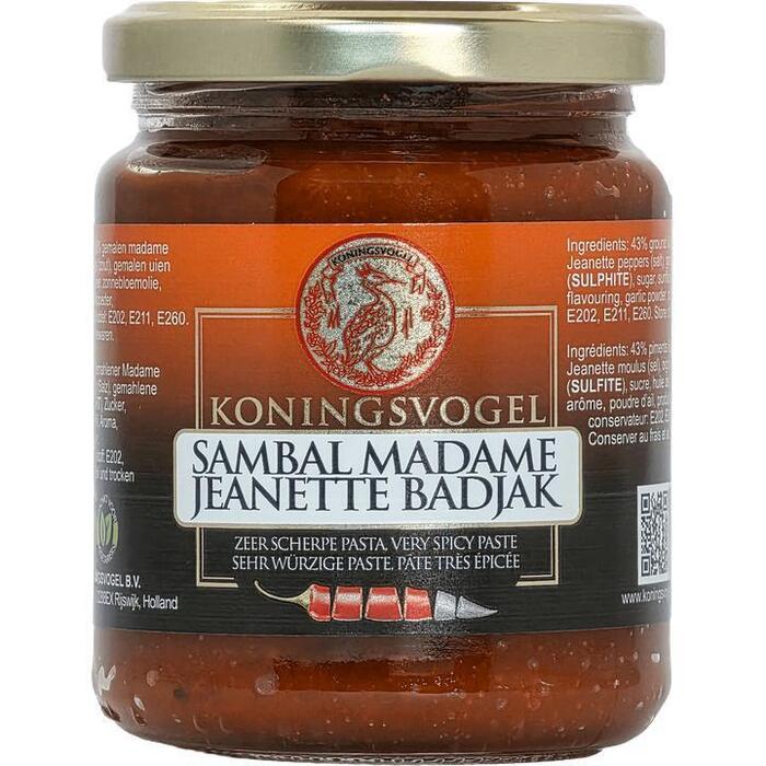 Koningsvogel Sambal Madame Jeanette Badjak 280 g