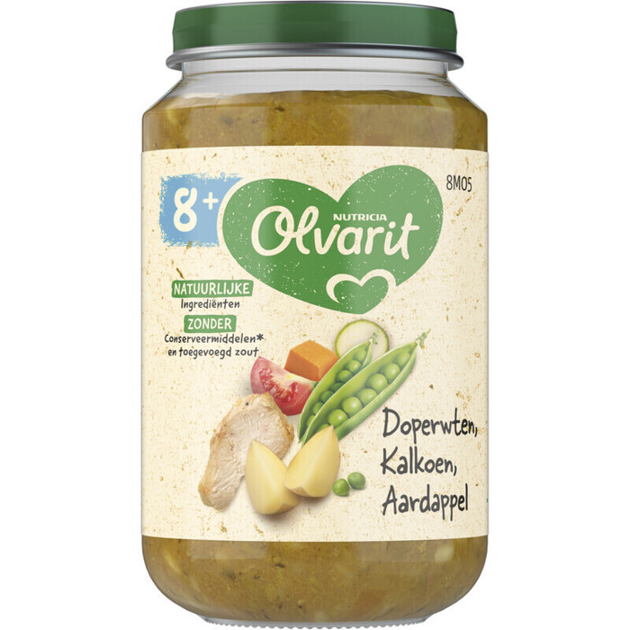 Doperwten kalkoen aardappel 8 mnd (Pot, 200g)