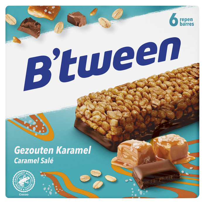 B'tween Mueslireep Gezouten Karamel 6 x 23 g (6 × 23g)