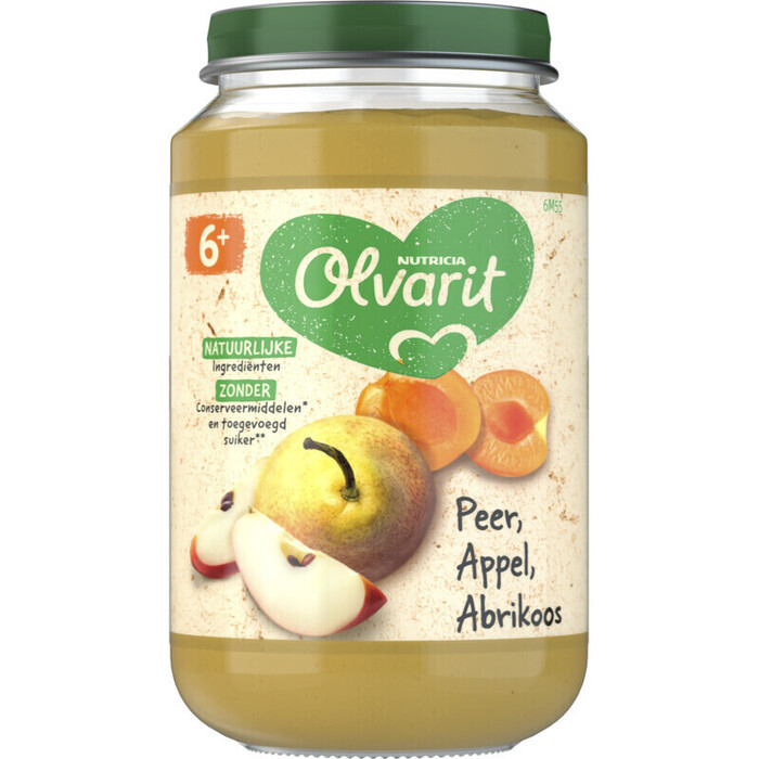 Peer appel abrikoos 6 mnd (Pot, 200g)