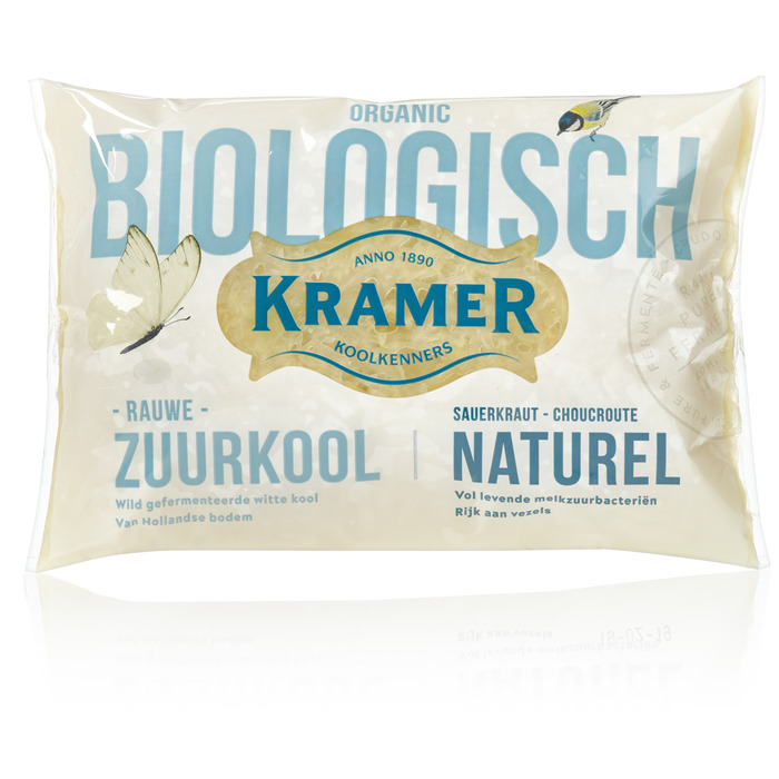 Biologische naturel zuurkool (zak, 520g)