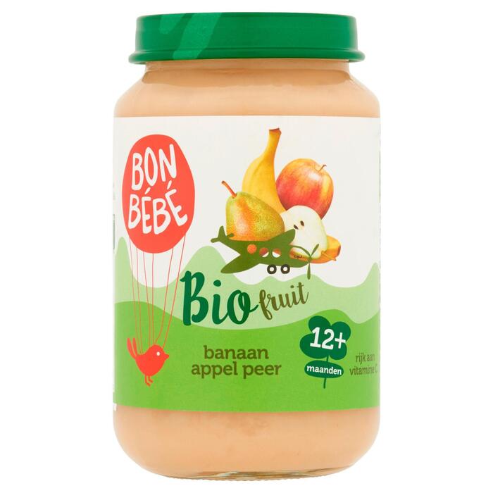 Bonbébé Fruithapje banaan appel peer (Pot, 200g)