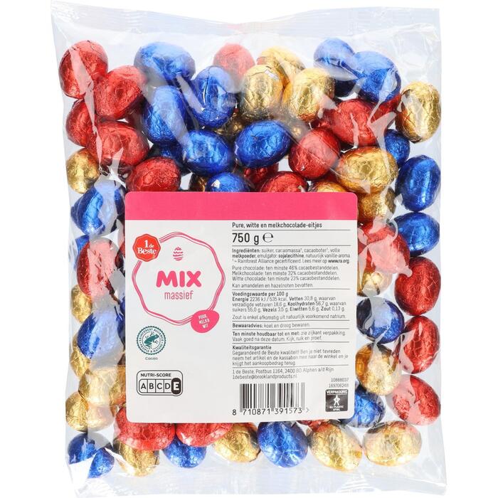 Chocolade eitjes massief assorti (750g)