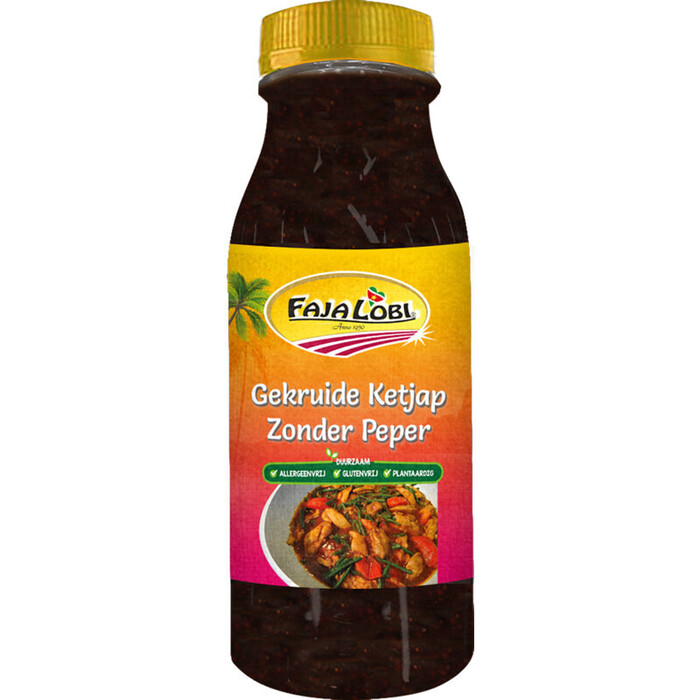 Faja Lobi Gekruide ketjap zonder peper (30cl)