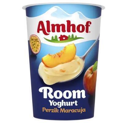 Roomyoghurt maracuja-perzik (bak, 500g)