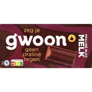 g'woon Praliné Melk 200 g (200g)