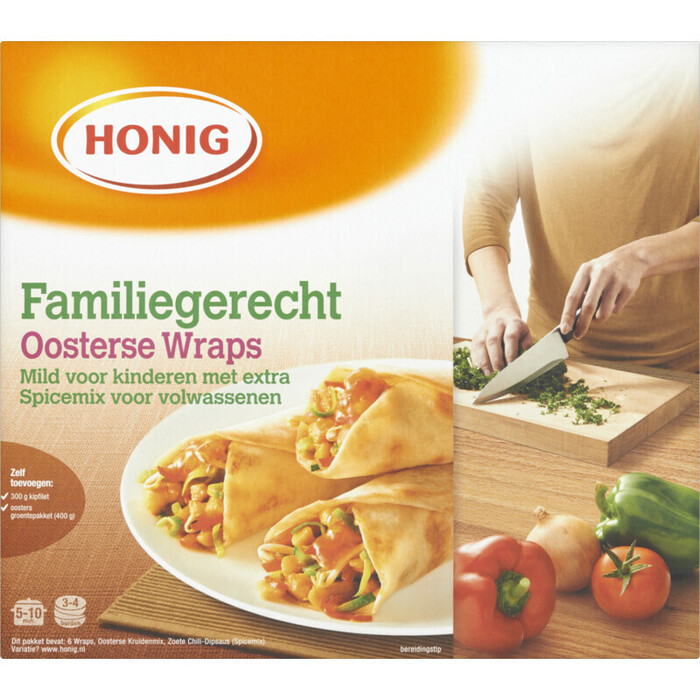 Honig Familiegerecht Oosterse wraps (Doos, 355g)