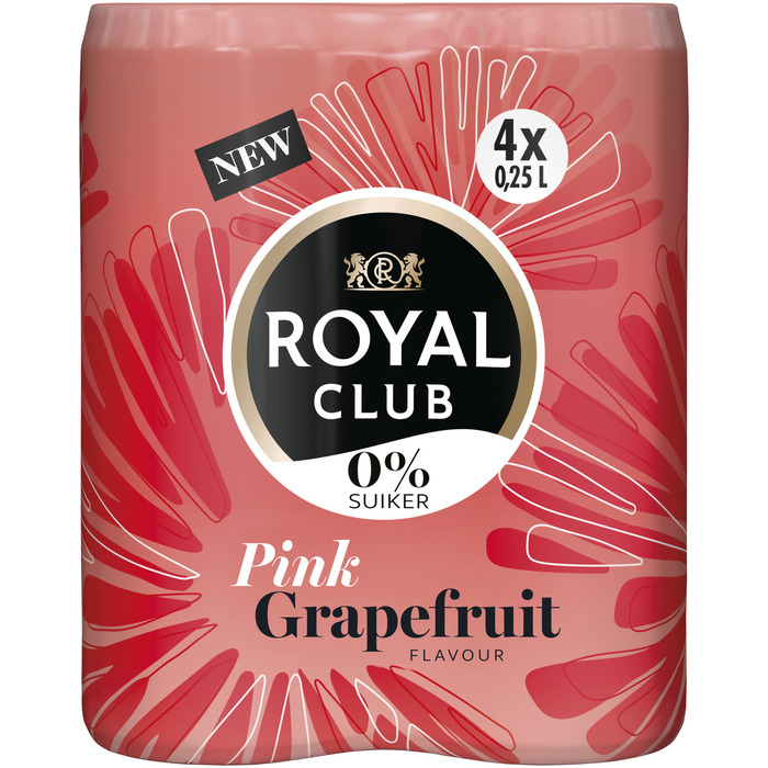 Royal Club Pink Grapefruit 0% 4 x 250ML