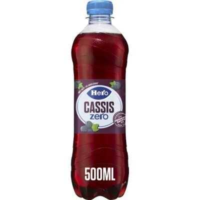 Hero Cassis zero frisdrank (0.5L)