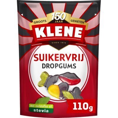 Klene Dropgums suikervrij (Zak, 110g)