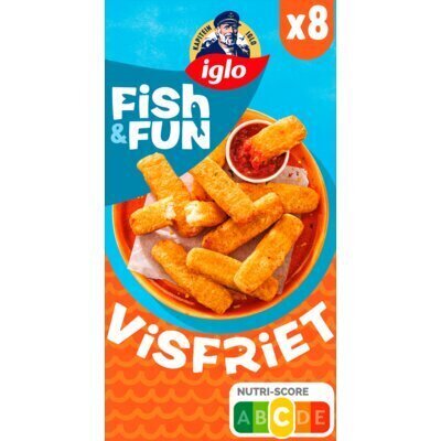 8 lekkerbekje sticks, MSC (doos, 8 × 28g)