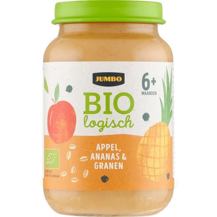 Jumbo Biologisch Babyvoeding Appel, Ananas & Granen 6+ Maanden 190g (190g)