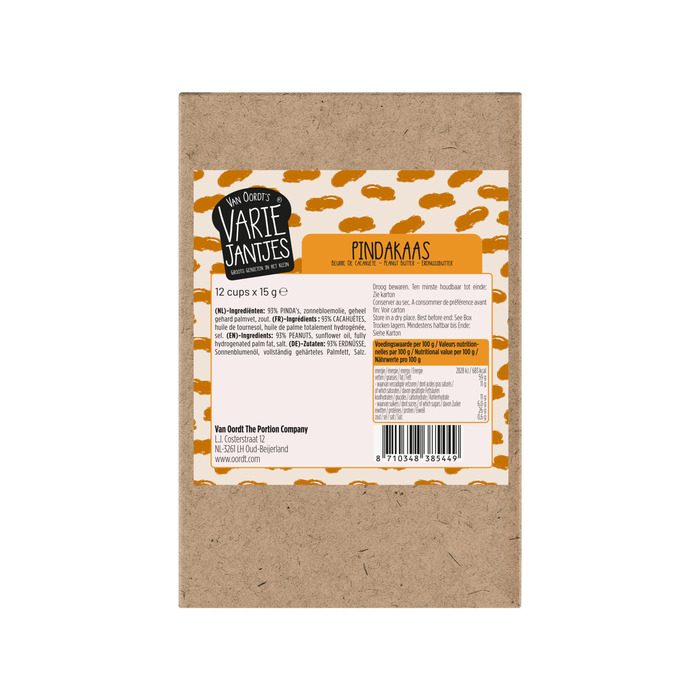 Van Oordt's VarieJantjes Pindakaas 12 x 15g (12 × 15g)