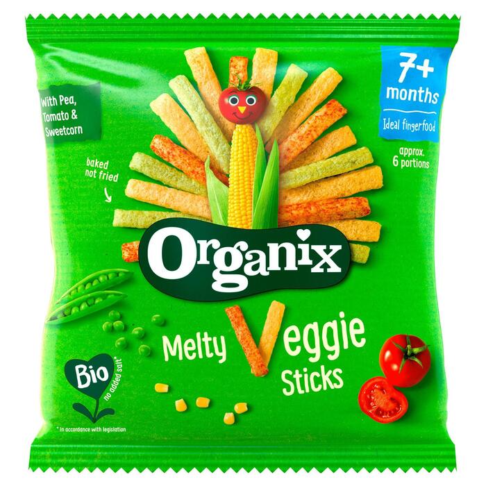 ORGANIX  Babyvoeding Melty Veggie Sticks Biologisch 15g Zakje (Zakje, 15g)