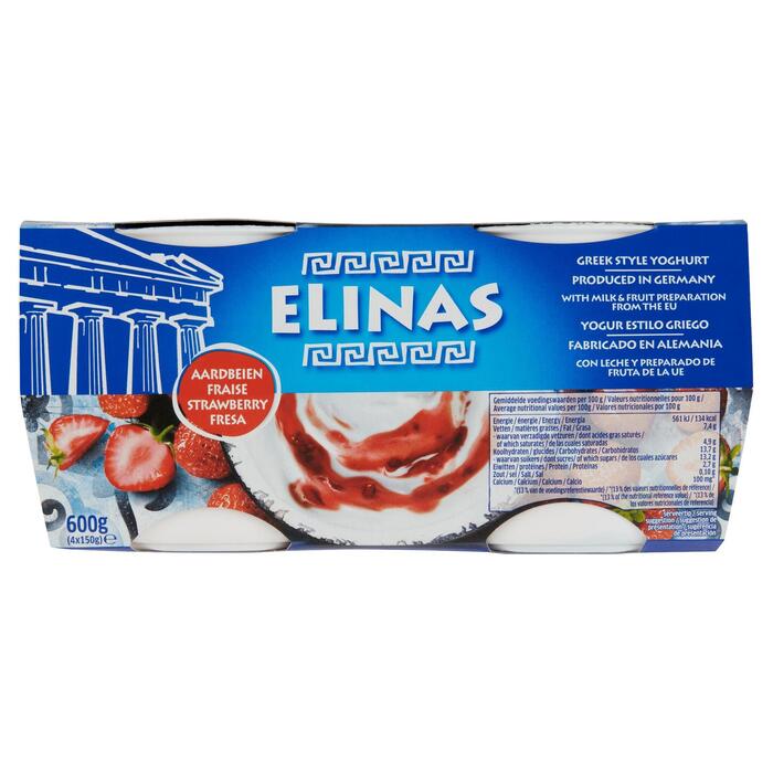 Yoghurt griekse stijl aardbei (Set, 600g)