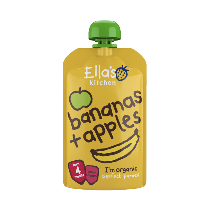 Ella's Kitchen Bananas + Apples from 4 Months Super Smooth 120 g (120g)
