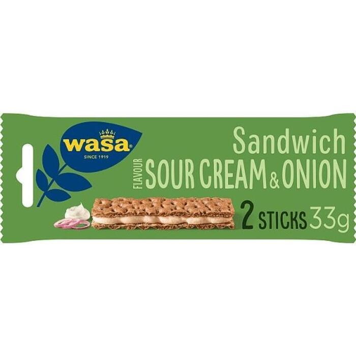 Wasa Sandwich Flavour Sour Cream & Onion 3 Stuks 99 g (99g)
