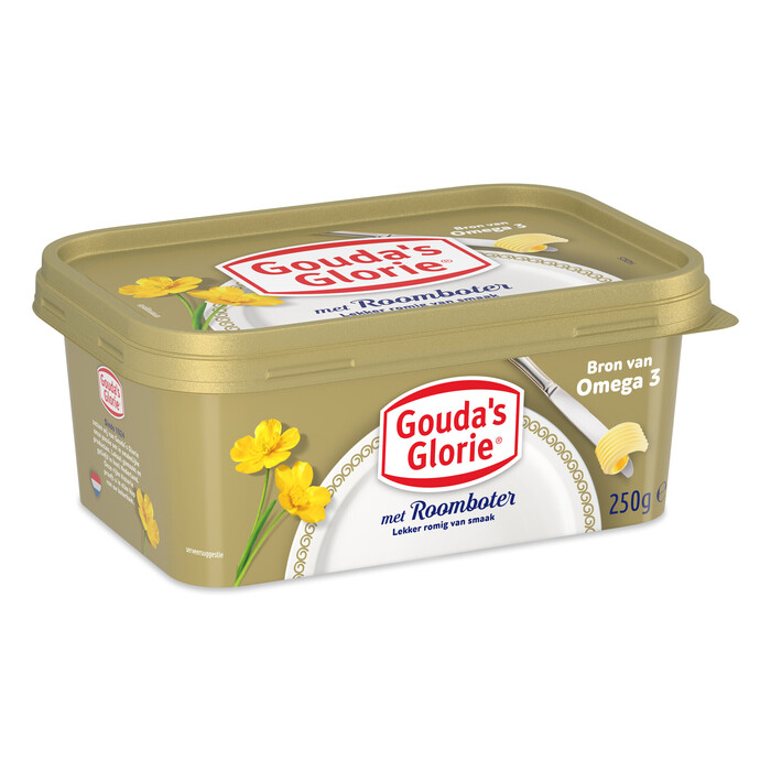 Gouda's Glorie Smeerbaar met Roomboter 250 g (kuipje, 250g)