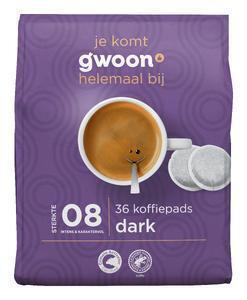 G'woon pads dark roast 36st