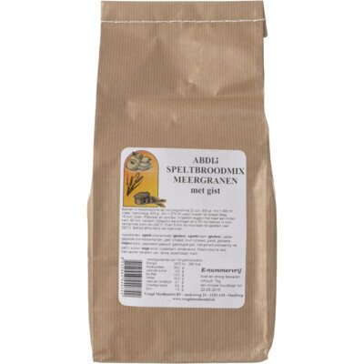 Speltbroodmix meergranen met gist (1kg)