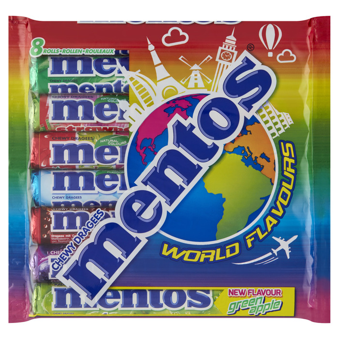 Mentos Chewy Dragees World Flavours 6+2 Gratis 8 Stuks (37.5g)