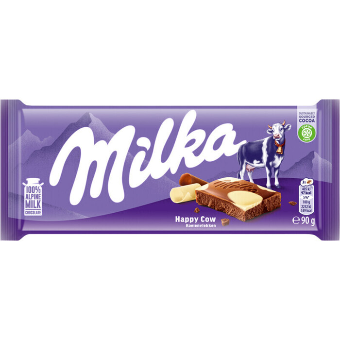 Milka Chocoladereep koeienvlekken (90g)