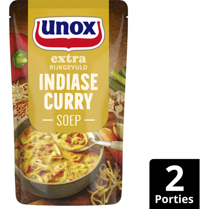 Unox Soep in Zak Extra Rijkgevulde Indiase Currysoep 570ml (0.57L)