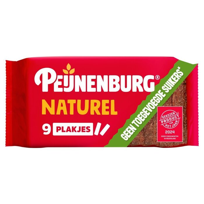 Peijnenburg ontbijtkoek naturel geen suiker gesneden 265 g (265g)