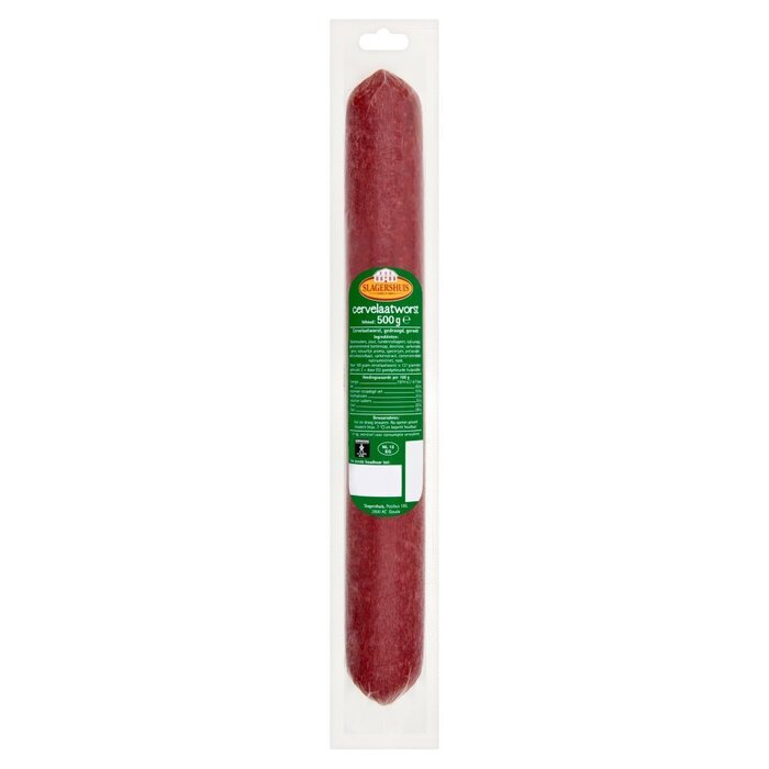 Slagershuis Ambachtelijke Cervelaat Worst 500 g (Stuk, 500g)