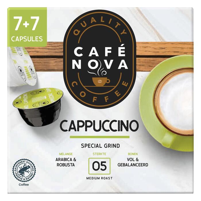 Cafe nova dg capsules cappuccino 14st