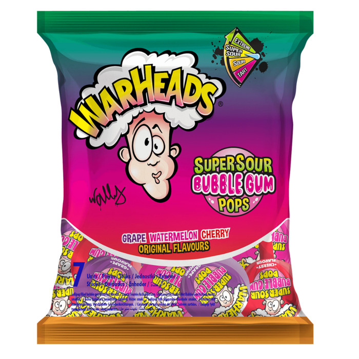 Warheads Original Lollypop Bag 105g (105g)