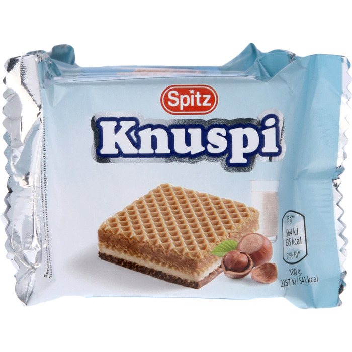 Knuspi melk hazelnoot wafeltjes (Stuk, 250g)