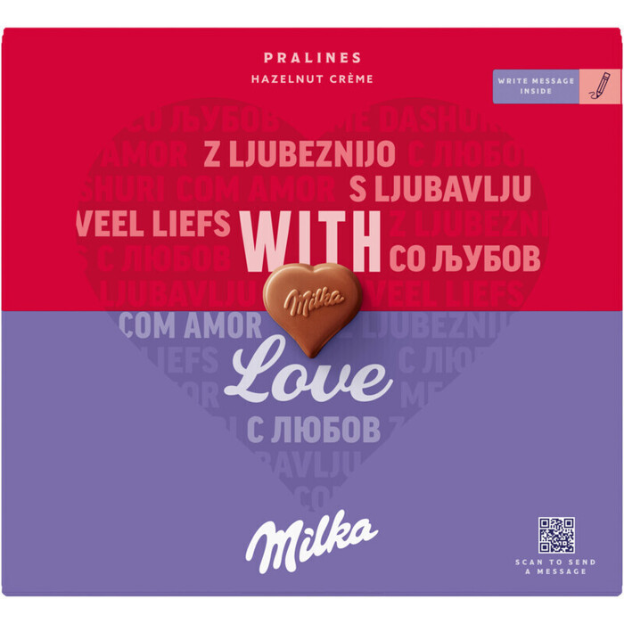 Milka I Love Milka Chocolade Pralines Hazelnoot Crème 110g (110g)