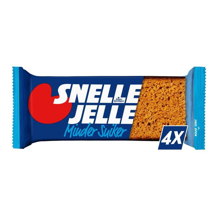 Snelle Jelle Ontbijtkoek minder suiker 4 stuks (Pak, 4 × 50g)