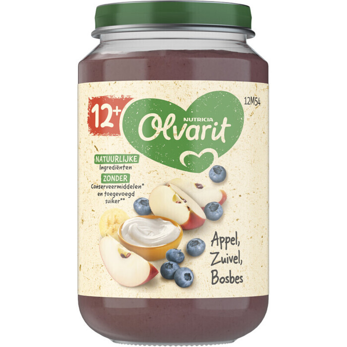 Olvarit Appel Yoghurt Bosbes 12+ Maanden 200 g (Stuk, 200g)