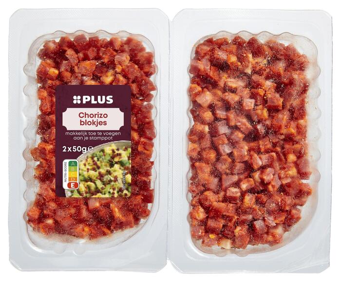 PLUS Chorizo blokjes (Bakje, 100g)