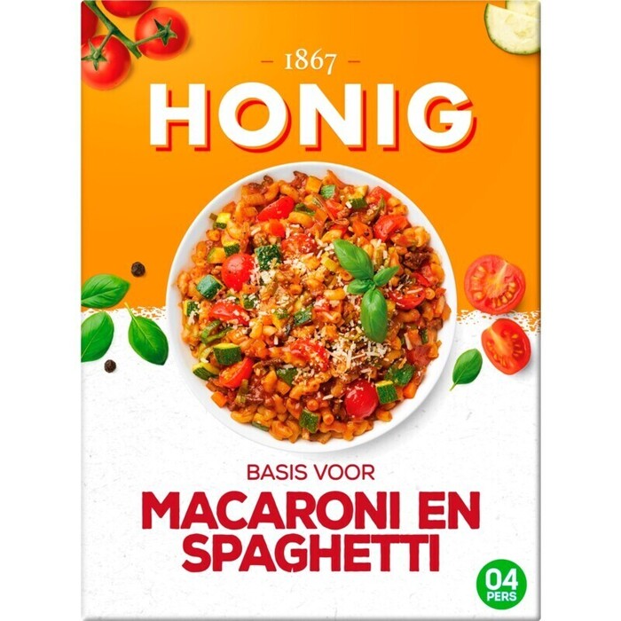 Honig Basis voor macaroni en spaghetti (doos, 41g)