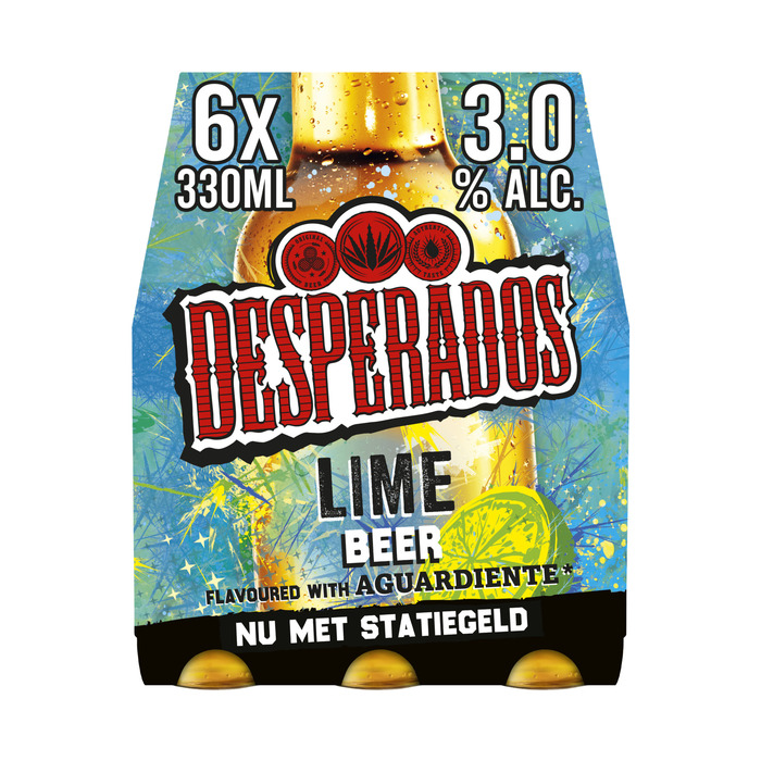 Desperados Beer Lime & Cactus Flessen 6 x 330 ml (6 × 33cl)