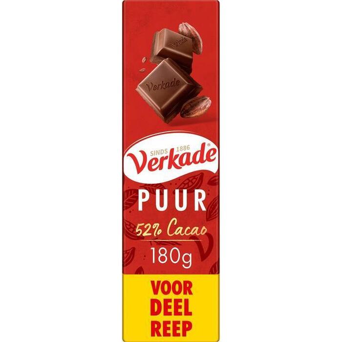 Verkade Puur Intens Voordeelreep 180 g (180g)