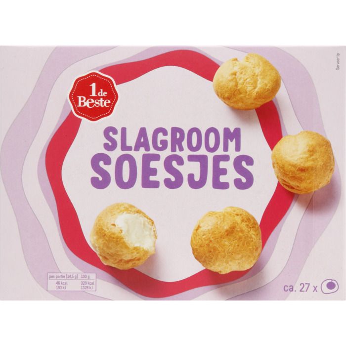 Slagroomsoesjes 27 stuks (27 × 14.8g)