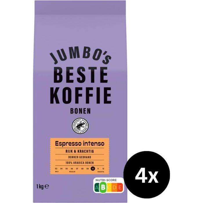 Jumbo's Beste Koffiebonen Espresso Intenso - 4 x 1 kg (4 × 1kg)