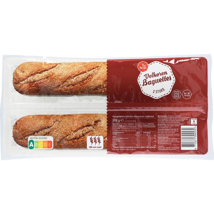 Baguettes volkoren 2 st. (300g)