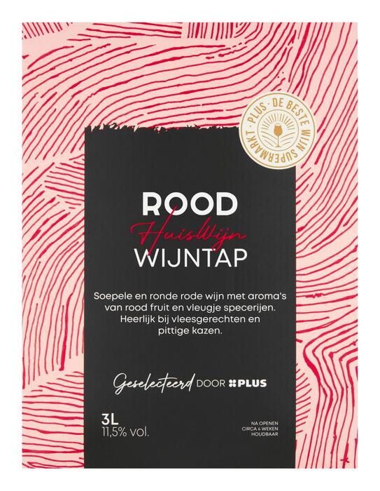 Huiswijn rood (bag-in-box) (Doos, 3L)